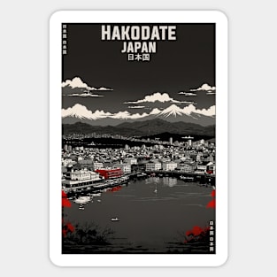 Hakodate Japan Vintage Poster Tourism Sticker